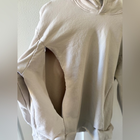 Women's NURSING/BREASTFEEDING Hoodie by All Things Mama Designs in Sand - Picture 4 of 8